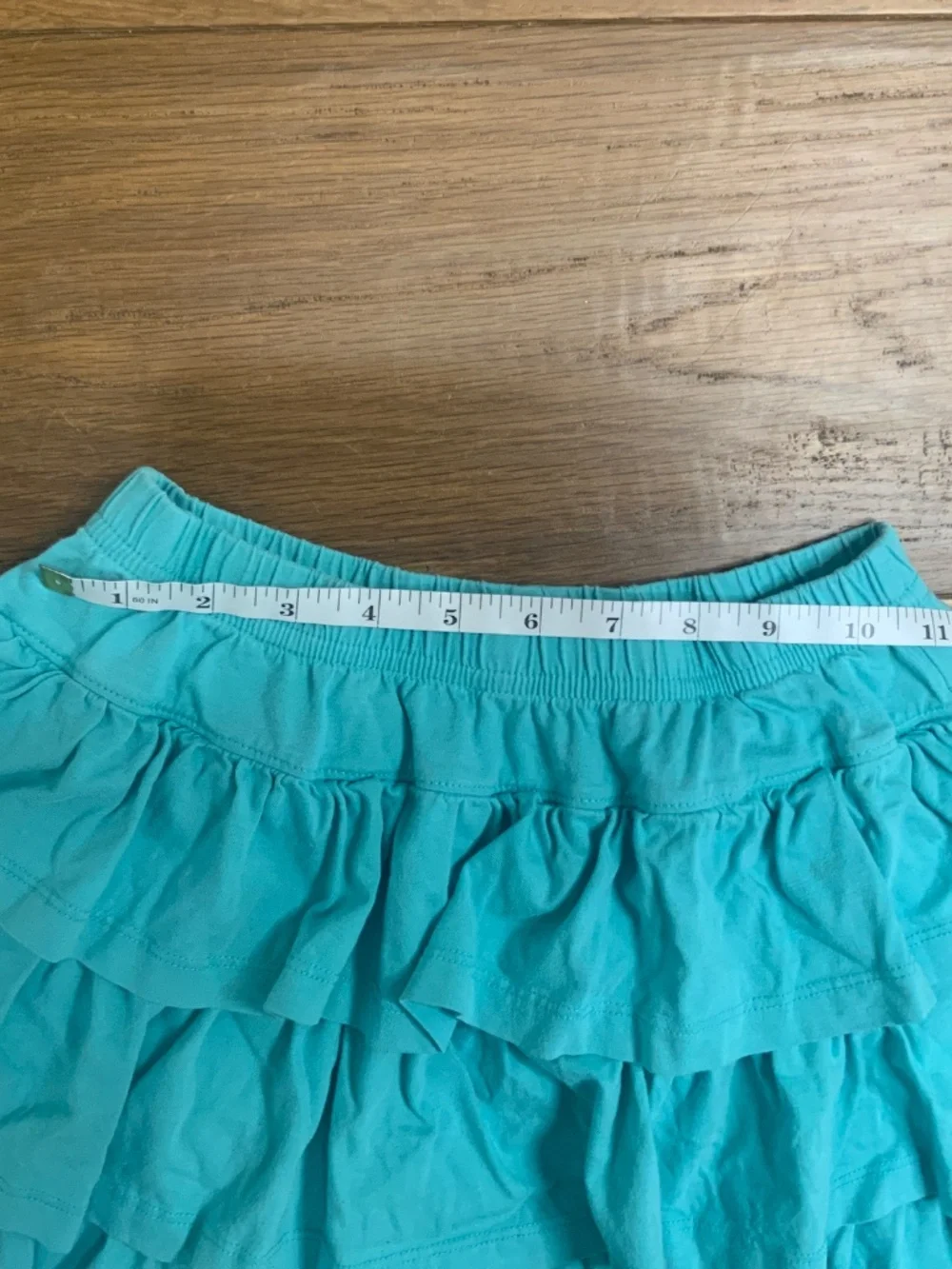 Hanna Andersson Tiered Blue Ruffle Skirt w/ Undershorts